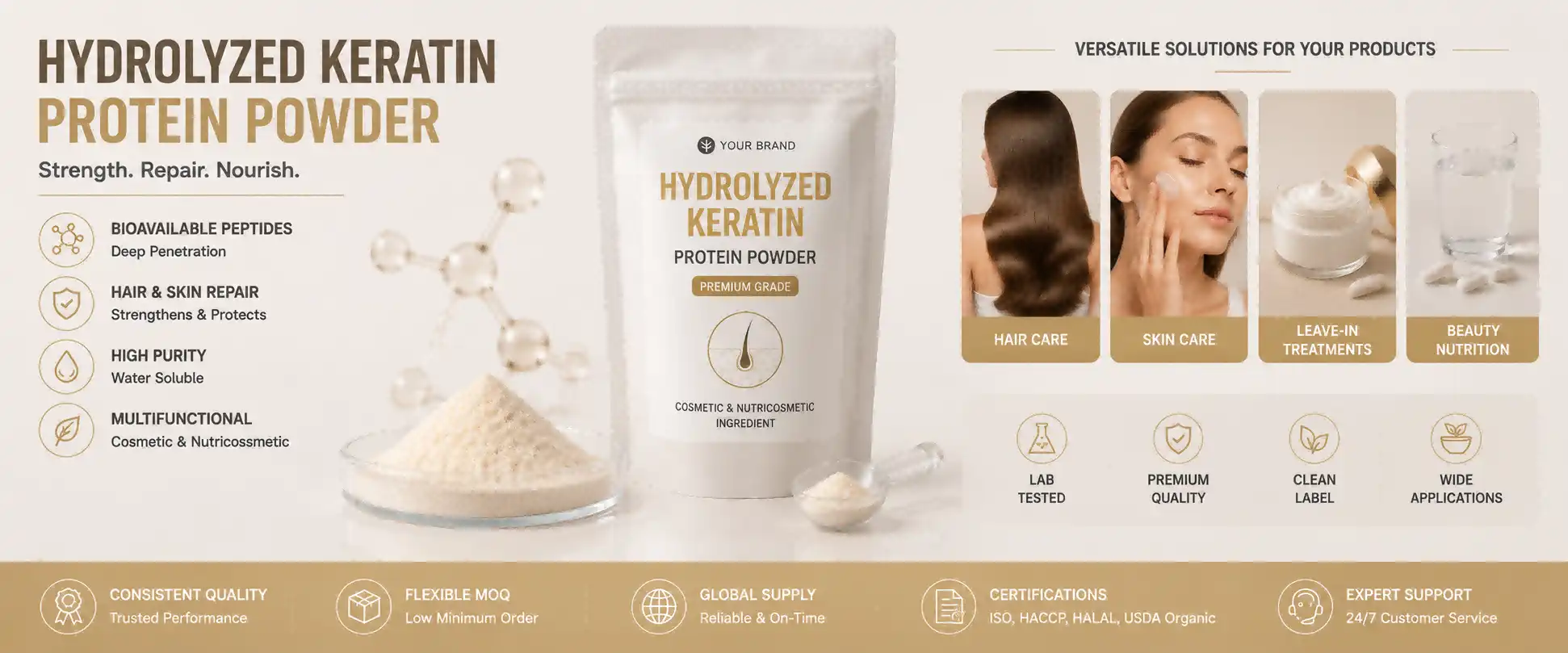 Hydrolyzed Keratin Protein Powder