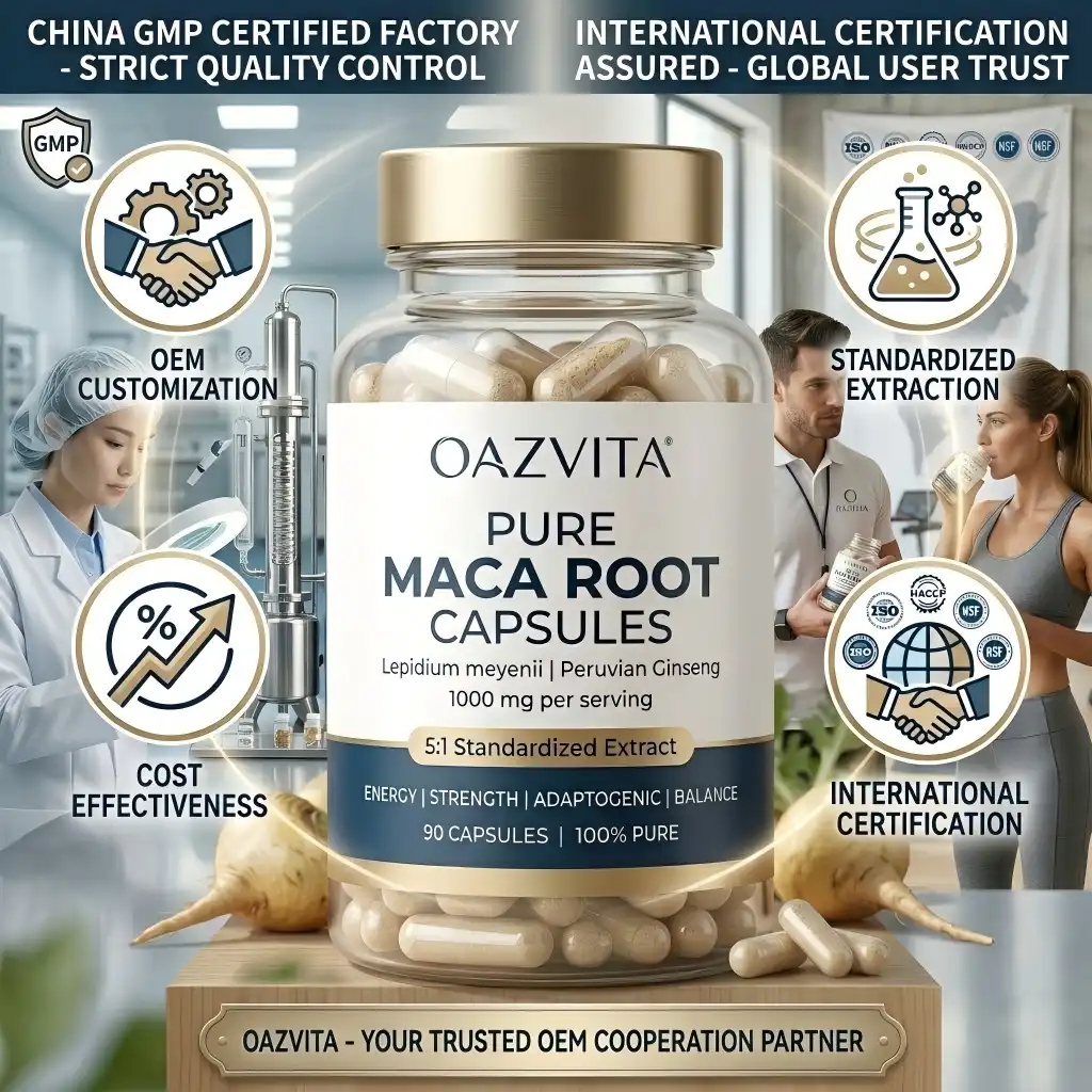 China-Based GMP Manufacturing of Pure Maca Root Capsules for Global OEM Brands China-Based GMP Manufacturing of Pure Maca Root Capsules for Global OEM Brands
